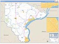 Lee, Ia Carrier Route Wall Map