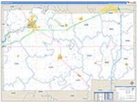 Lee, Il Carrier Route Wall Map