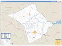 Lee, Tx Carrier Route Wall Map