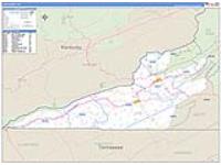 Lee, Va Carrier Route Wall Map