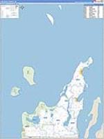 Leelanau, Mi Carrier Route Wall Map