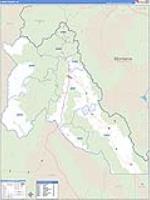 Lemhi, Id Carrier Route Wall Map