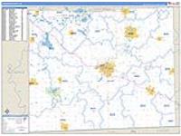 Lenawee, Mi Carrier Route Wall Map
