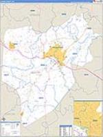 Lenoir, Nc Carrier Route Wall Map