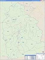 Leslie, Ky Carrier Route Wall Map