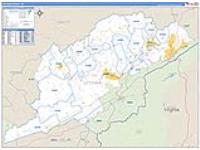 Letcher, Ky Carrier Route Wall Map