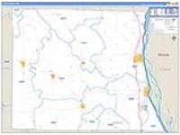 Lewis, Mo Carrier Route Wall Map