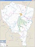 Lewis, Wv Carrier Route Wall Map