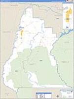 Liberty, Fl Carrier Route Wall Map