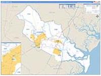 Liberty, Ga Carrier Route Wall Map