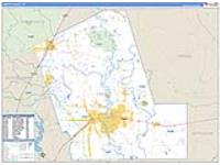 Liberty, Tx Carrier Route Wall Map