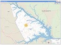 Lincoln, Ga Carrier Route Wall Map