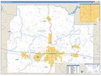 Lincoln Parish (), La Carrier Route Wall Map