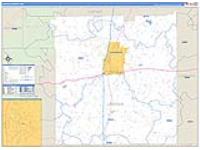 Lincoln, Ms Carrier Route Wall Map