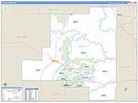 Lincoln, Nm Carrier Route Wall Map