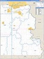 Lincoln, Sd Carrier Route Wall Map