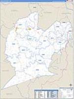 Lincoln, Wv Carrier Route Wall Map