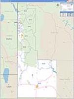 Lincoln, Wy Carrier Route Wall Map