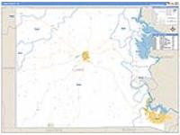 Llano, Tx Carrier Route Wall Map