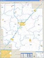 Logan, Il Carrier Route Wall Map