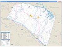 Louisa, Va Carrier Route Wall Map