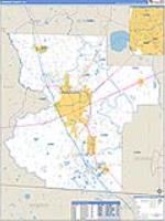 Lowndes, Ga Carrier Route Wall Map