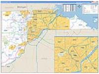Lucas, Oh Carrier Route Wall Map