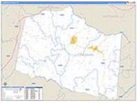 Lunenburg, Va Carrier Route Wall Map