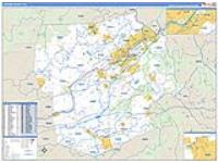 Luzerne, Pa Carrier Route Wall Map