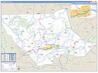 Lycoming, Pa Carrier Route Wall Map