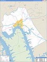 Lyon, Ky Carrier Route Wall Map
