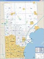 Macomb, Mi Carrier Route Wall Map
