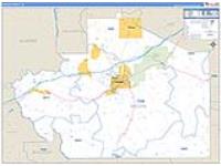 Macon, Al Carrier Route Wall Map
