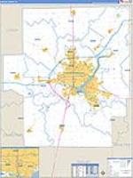 Macon, Il Carrier Route Wall Map