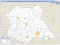 Madison, Ga Carrier Route Wall Map