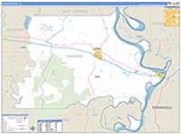 Madison Parish (), La Carrier Route Wall Map