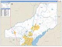 Madison, Ms Carrier Route Wall Map