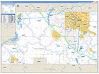 Mahoning, Oh Carrier Route Wall Map