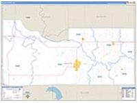 Major, Ok Carrier Route Wall Map
