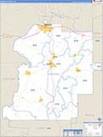 Marengo, Al Carrier Route Wall Map