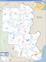 Marinette, Wi Carrier Route Wall Map