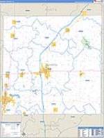 Marion, Il Carrier Route Wall Map