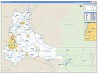 Marion, Or Carrier Route Wall Map
