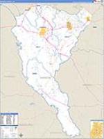 Marion, Sc Carrier Route Wall Map