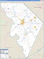 Marlboro, Sc Carrier Route Wall Map