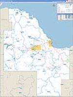 Marquette, Mi Carrier Route Wall Map