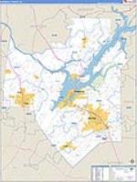 Marshall, Al Carrier Route Wall Map
