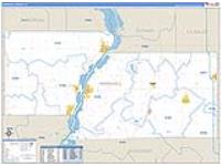 Marshall, Il Carrier Route Wall Map
