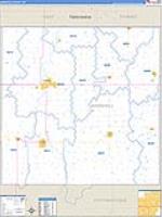 Marshall, Ks Carrier Route Wall Map