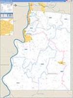 Marshall, Wv Carrier Route Wall Map